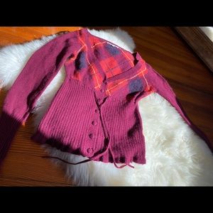 Nanette Lapore Maroon Designer Sweater Size Small